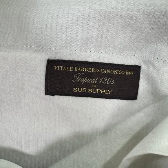 Suitsupply Brescia Trousers Mens 36x28 Grey Vitale Barberis Canonico Wool Casual - Picture 8 of 15